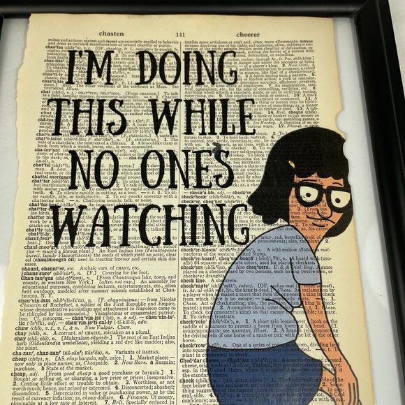 Vintage Dictionary Art Print Wall Hanging Pages 6.5 x 9.5 Tina Bob's Burgers mq - Picture 2 of 2